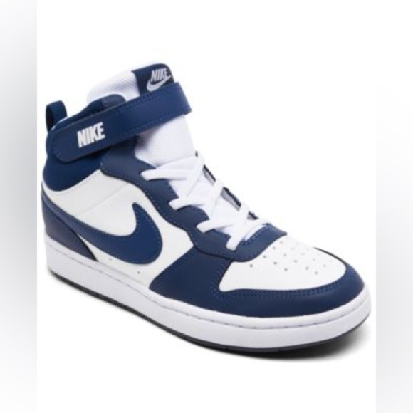 NIKE
COURT BOROUGH MID 2 SNEAKER BLUE/WHITE - Picture 1 of 12